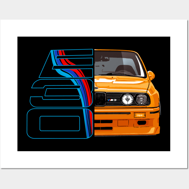 BMW M3 E30 Classic Wall Art by Tronyx79